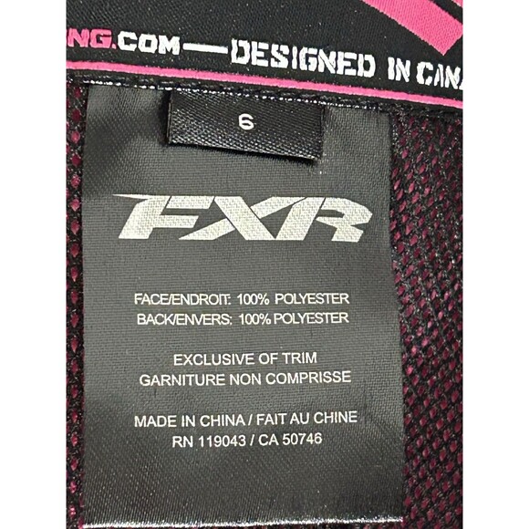 FXR Racing Snowmobile Knit Fleece Full Zip Mid-Layer Jacket Coat Size 6 Women - Picture 16 of 16